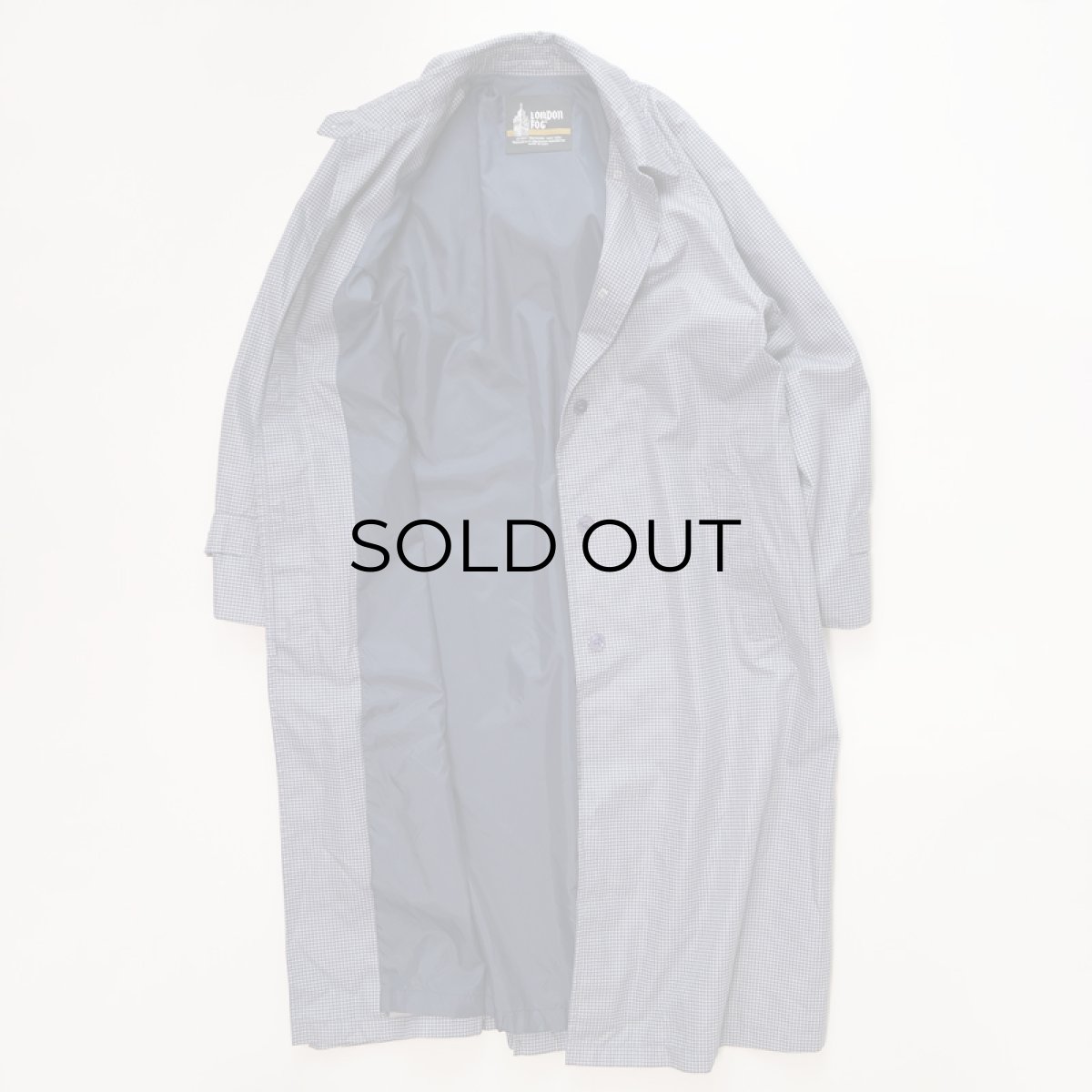 画像9: OLD LONDON FOG GINGHAM CHECK STAND FALL COLLAR COAT (9)