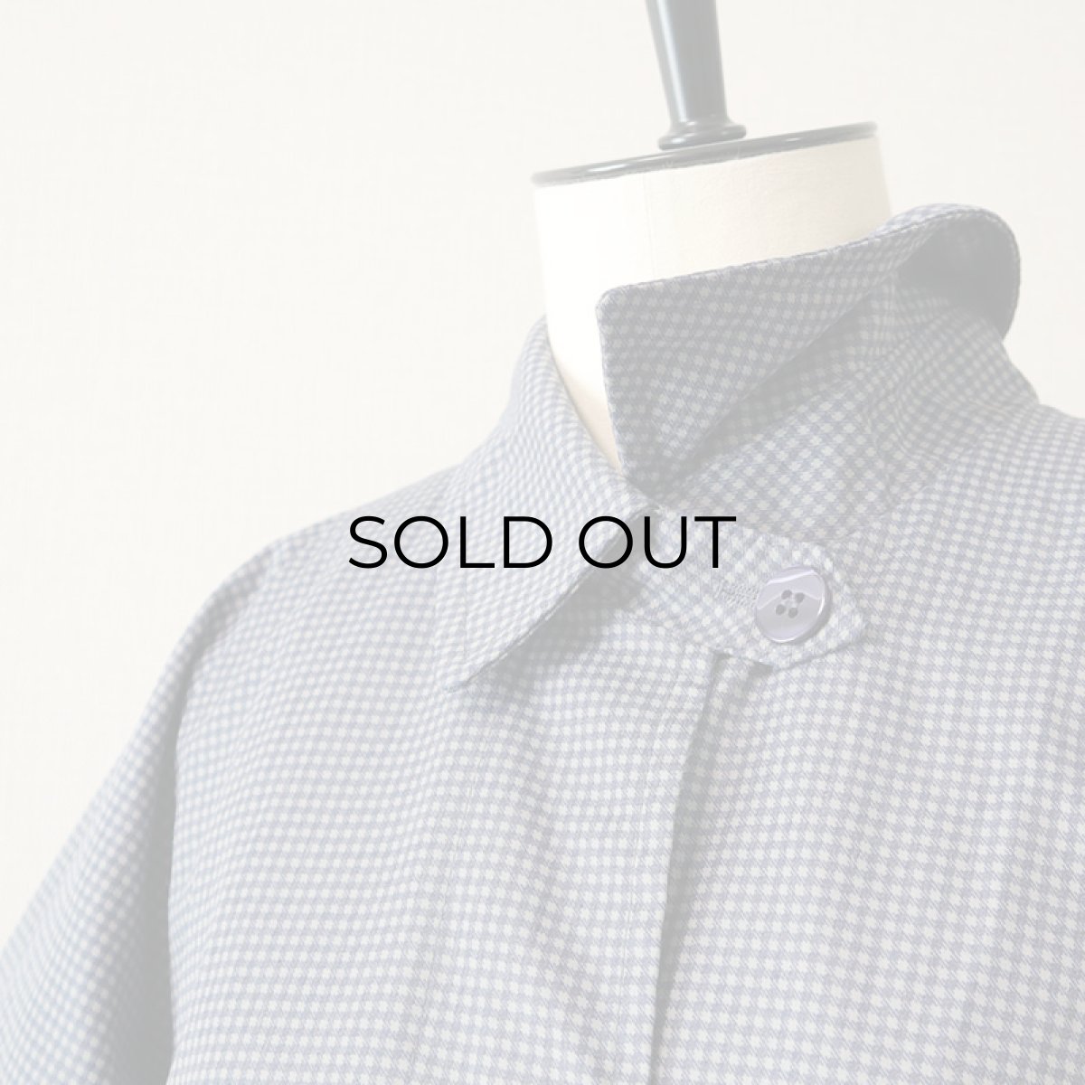 画像4: OLD LONDON FOG GINGHAM CHECK STAND FALL COLLAR COAT (4)