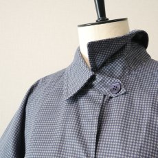 画像4: OLD LONDON FOG GINGHAM CHECK STAND FALL COLLAR COAT (4)