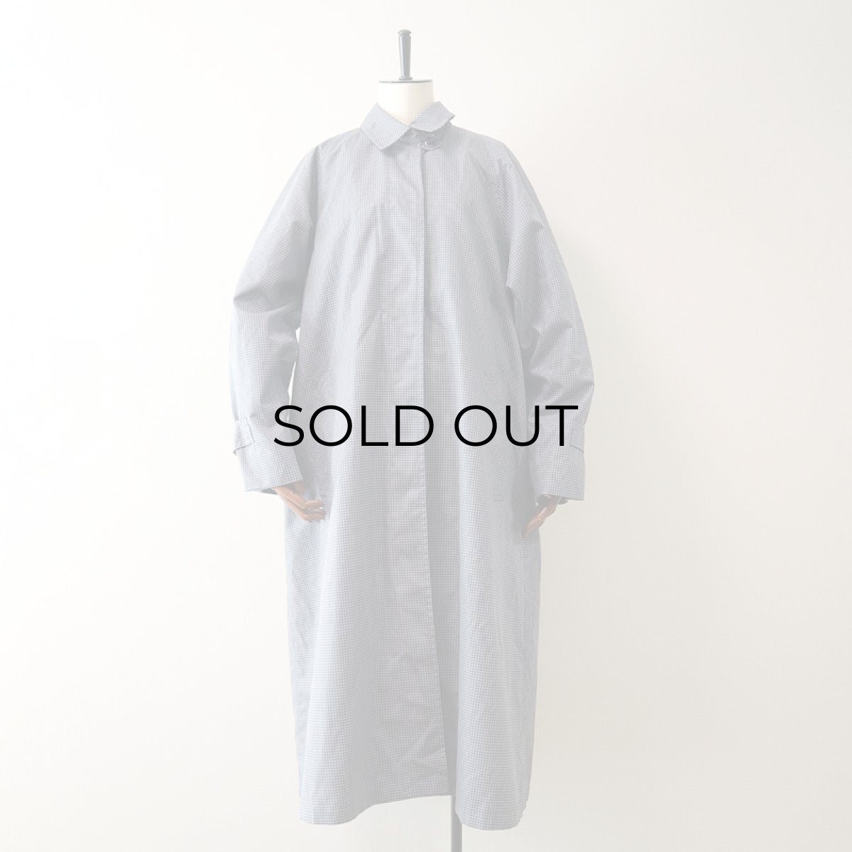 画像1: OLD LONDON FOG GINGHAM CHECK STAND FALL COLLAR COAT (1)