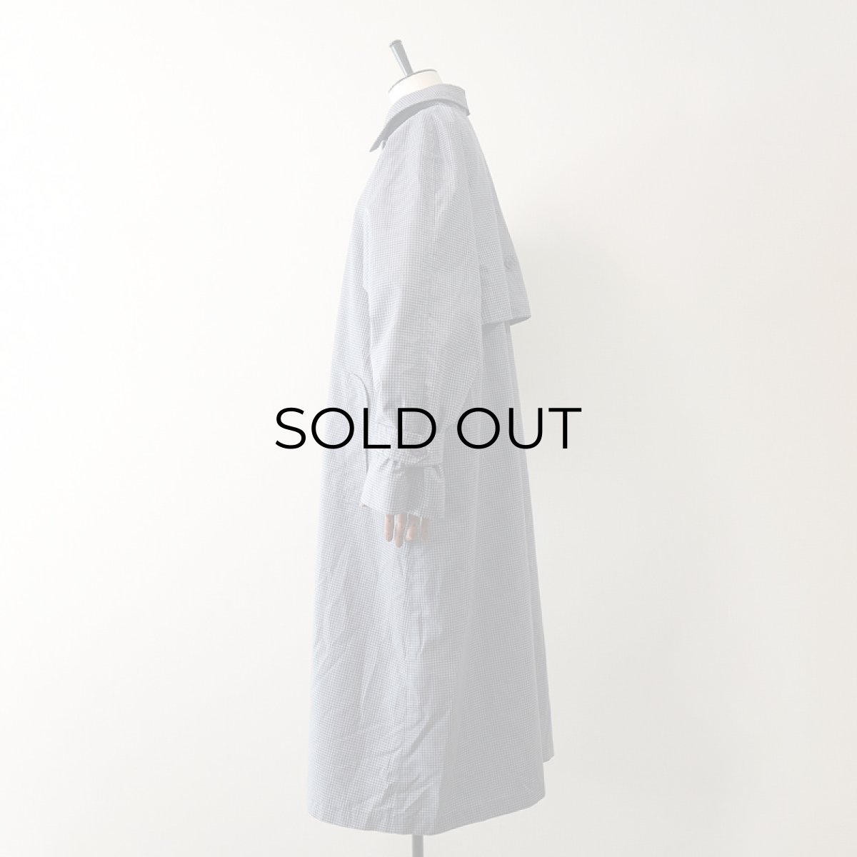 画像2: OLD LONDON FOG GINGHAM CHECK STAND FALL COLLAR COAT (2)