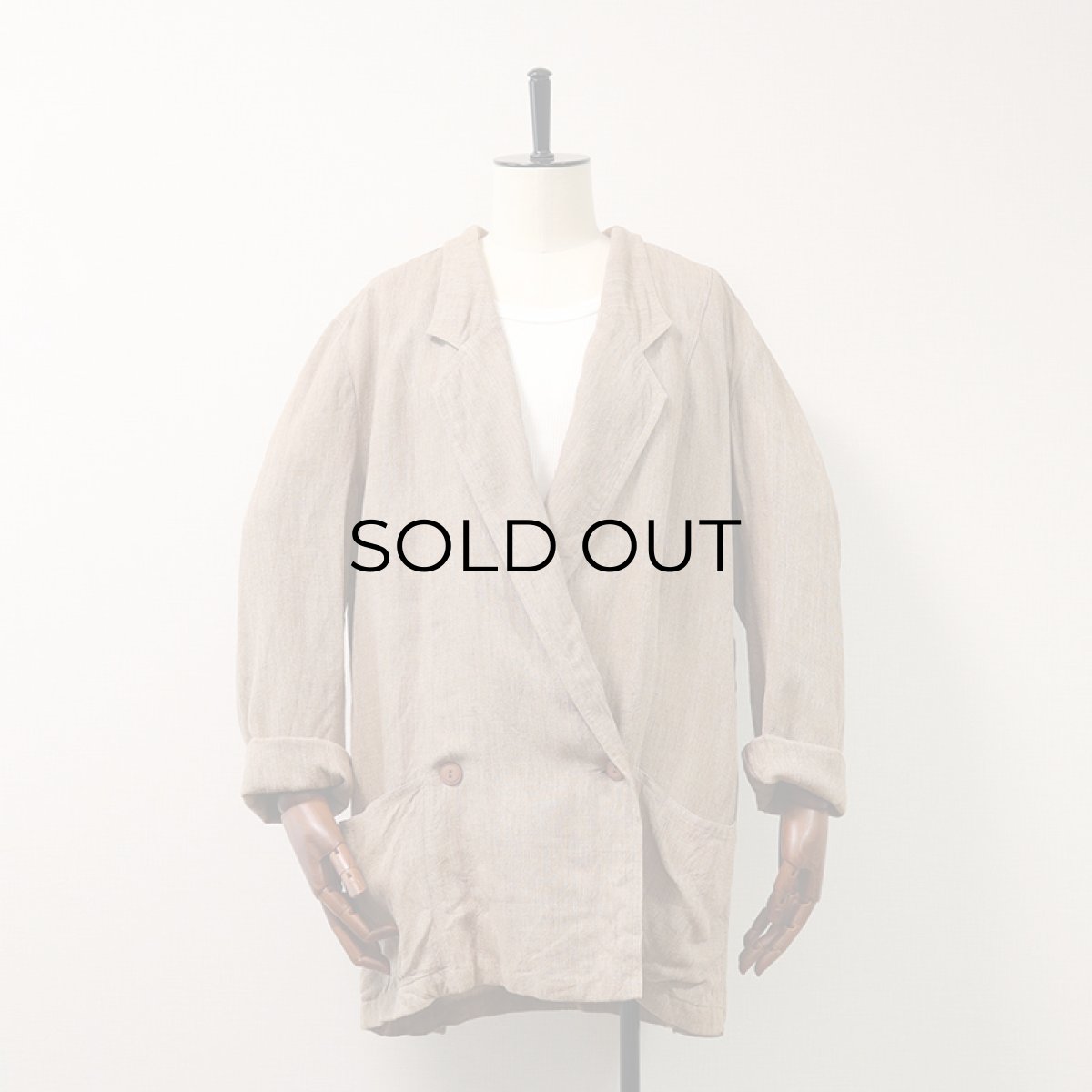 画像2: 80's CONDOR RAYON LINEN W-BREASTED EASY JACKET (2)