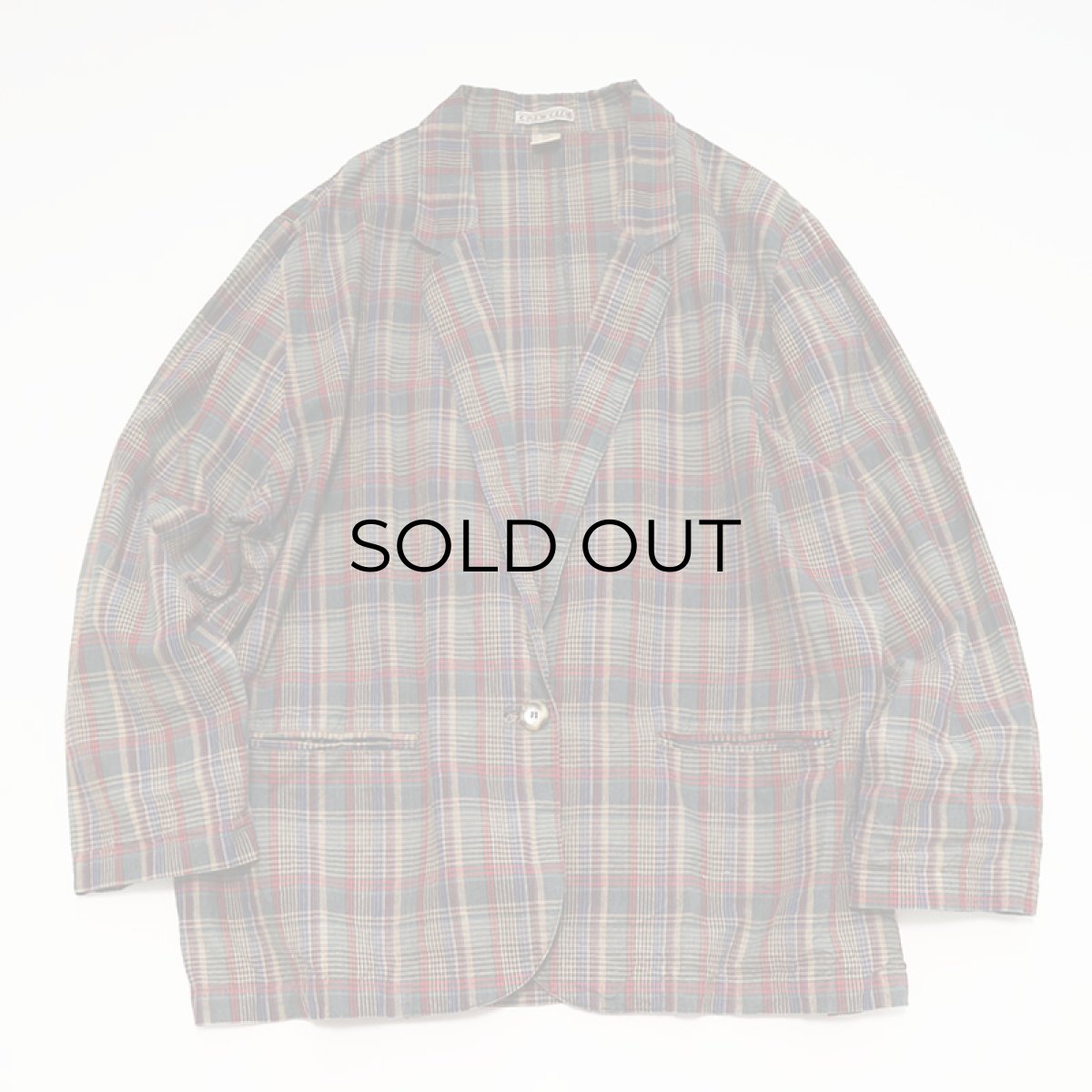 画像7: 80's CREW CLUB RAMIE COTTON CHECK EASY JACKET (7)
