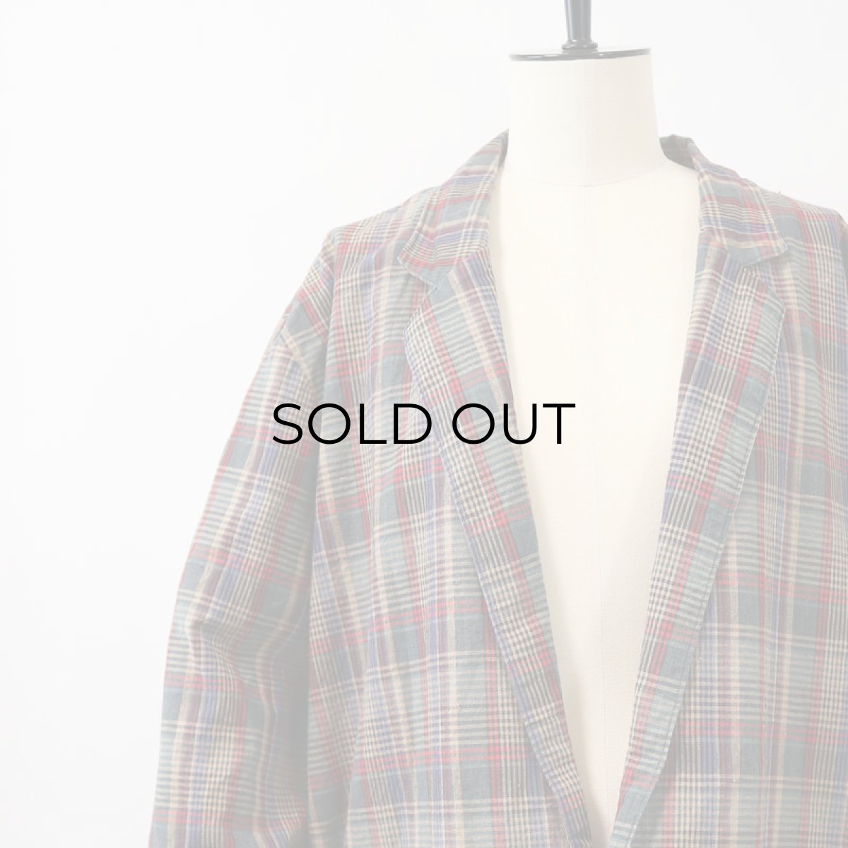 画像4: 80's CREW CLUB RAMIE COTTON CHECK EASY JACKET (4)