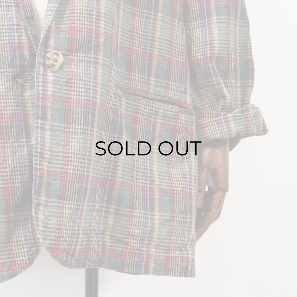 画像5: 80's CREW CLUB RAMIE COTTON CHECK EASY JACKET (5)