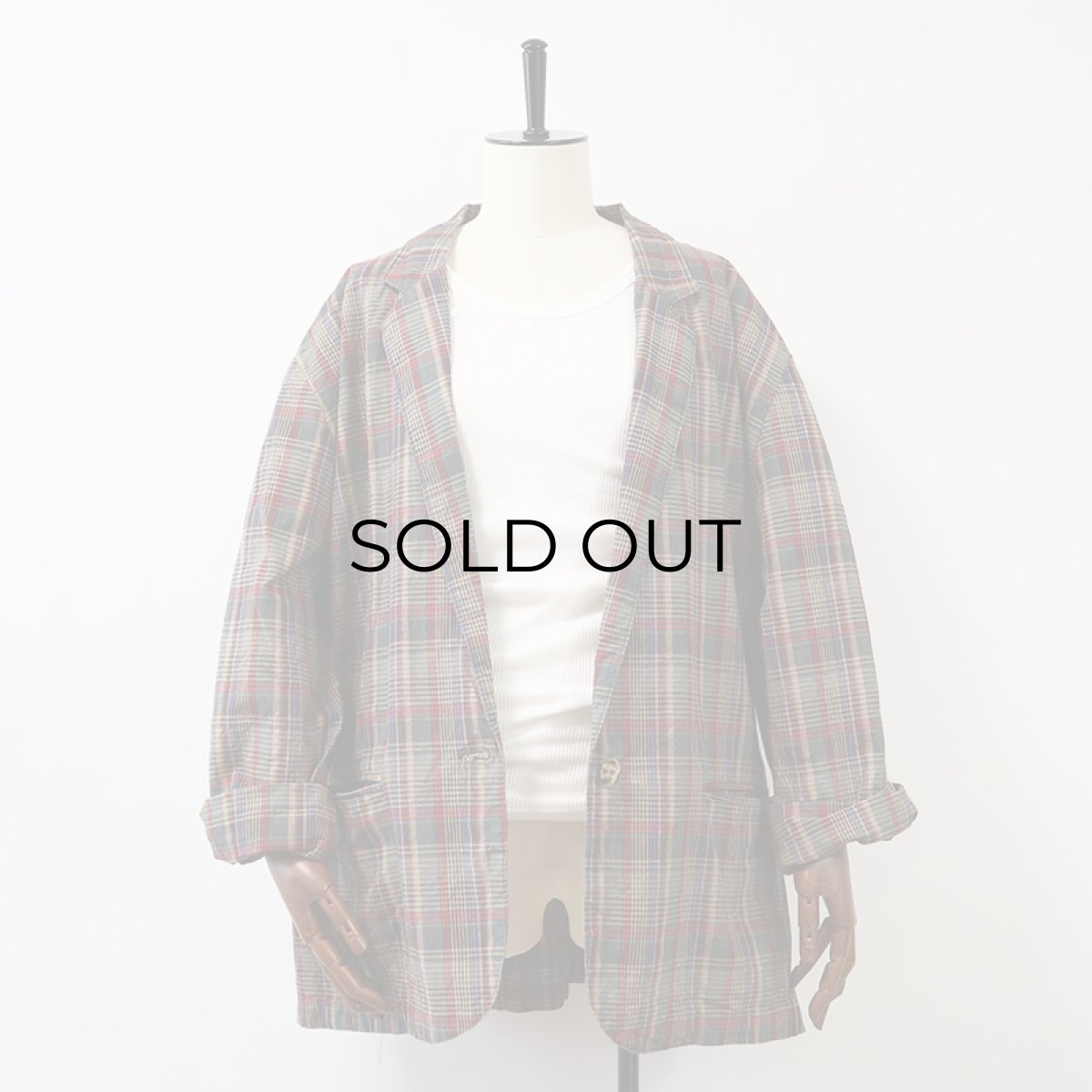 画像13: 80's CREW CLUB RAMIE COTTON CHECK EASY JACKET (13)