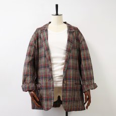 画像13: 80's CREW CLUB RAMIE COTTON CHECK EASY JACKET (13)
