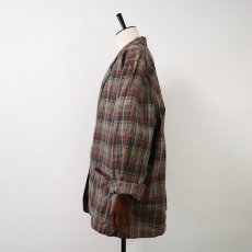 画像2: 80's CREW CLUB RAMIE COTTON CHECK EASY JACKET (2)