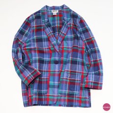 画像1: 80's Access INDIAN COTTON MADRAS CHECK EASY JACKET (1)