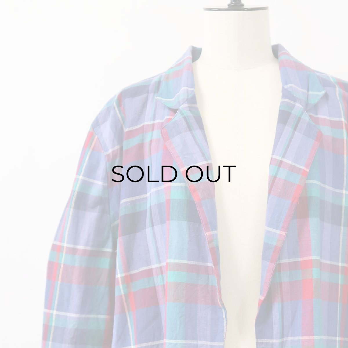 画像9: 80's Access INDIAN COTTON MADRAS CHECK EASY JACKET (9)