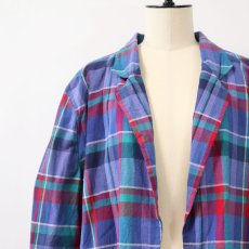 画像9: 80's Access INDIAN COTTON MADRAS CHECK EASY JACKET (9)