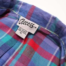 画像8: 80's Access INDIAN COTTON MADRAS CHECK EASY JACKET (8)