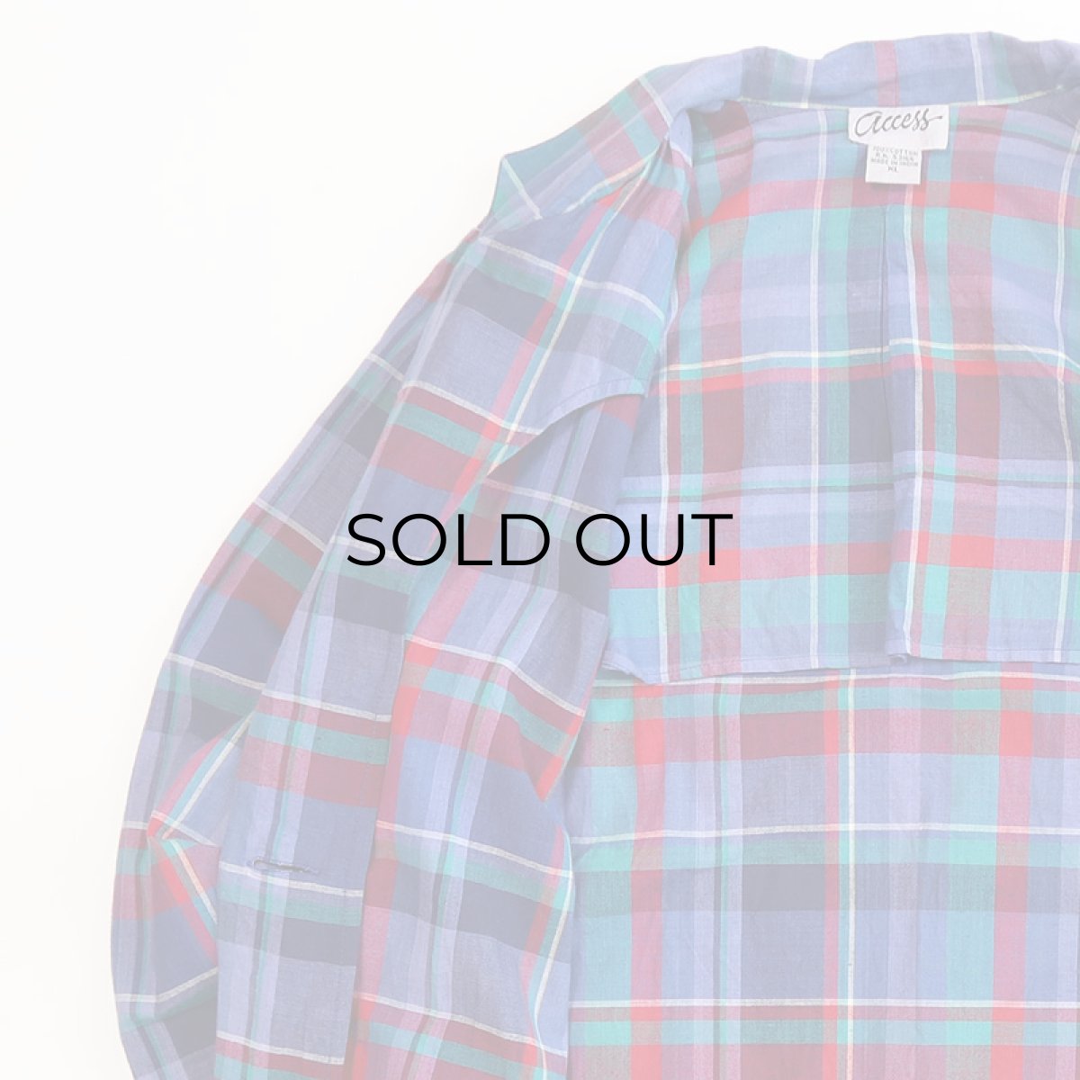 画像6: 80's Access INDIAN COTTON MADRAS CHECK EASY JACKET (6)