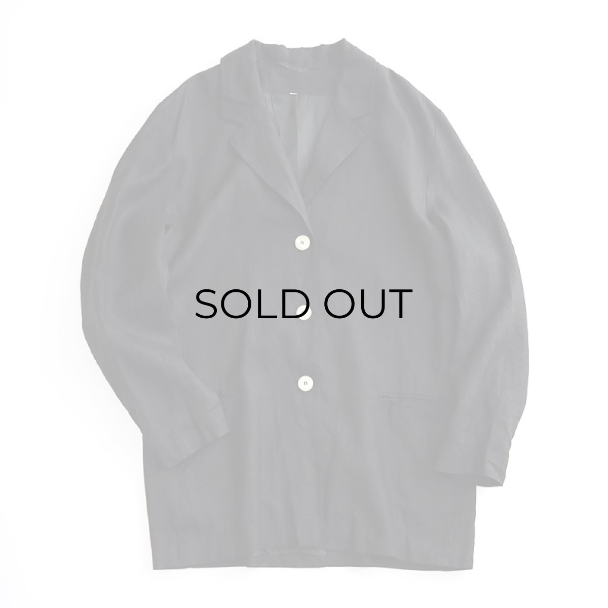 画像5: OLD UNKNOWN BRAND BLACK LINEN 3B TAILORED JACKET (5)