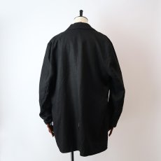 画像4: OLD UNKNOWN BRAND BLACK LINEN 3B TAILORED JACKET (4)