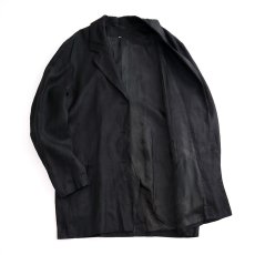 画像6: OLD UNKNOWN BRAND BLACK LINEN 3B TAILORED JACKET (6)