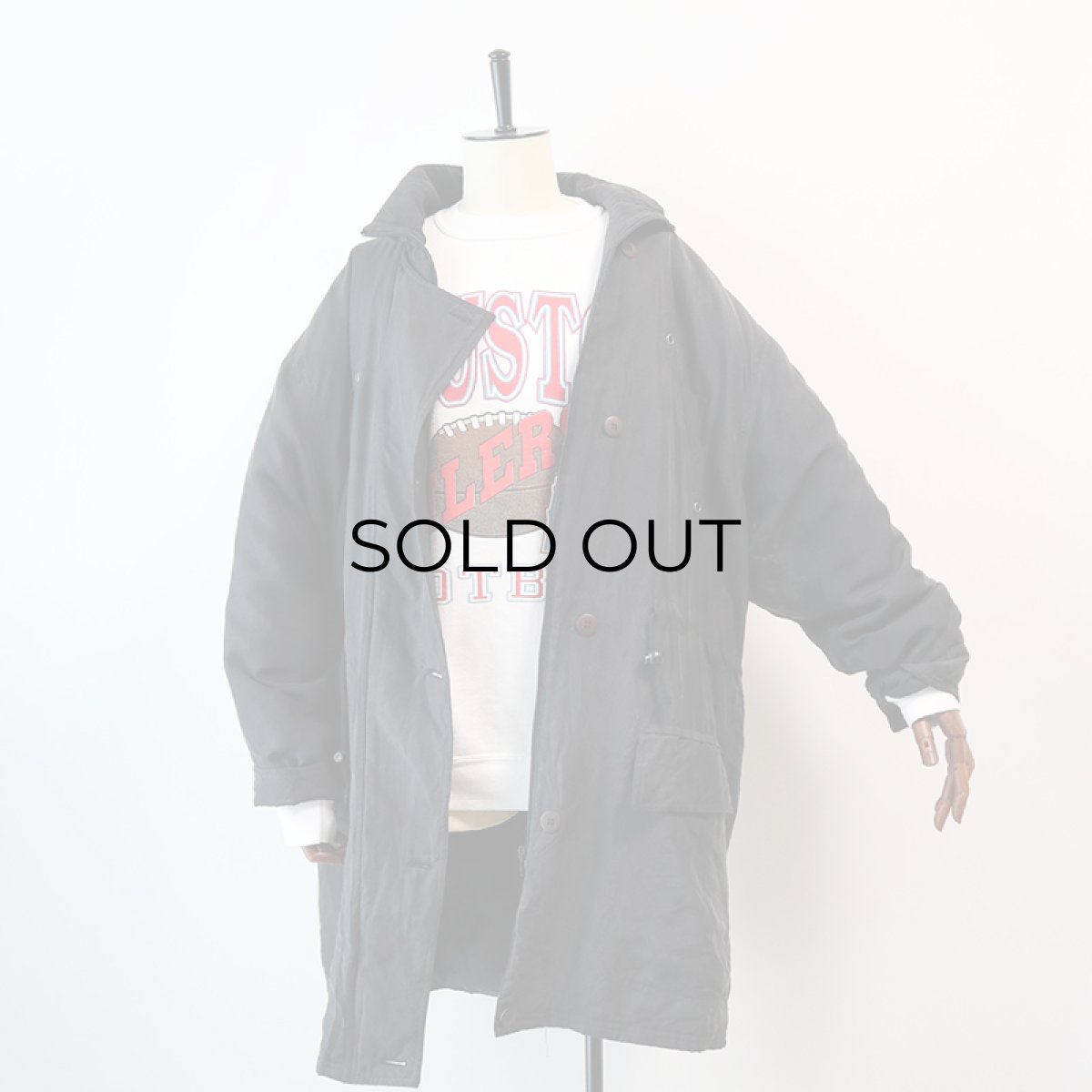 画像4: 80's MARCA SILK PADDING DESIGN HALF COAT (4)
