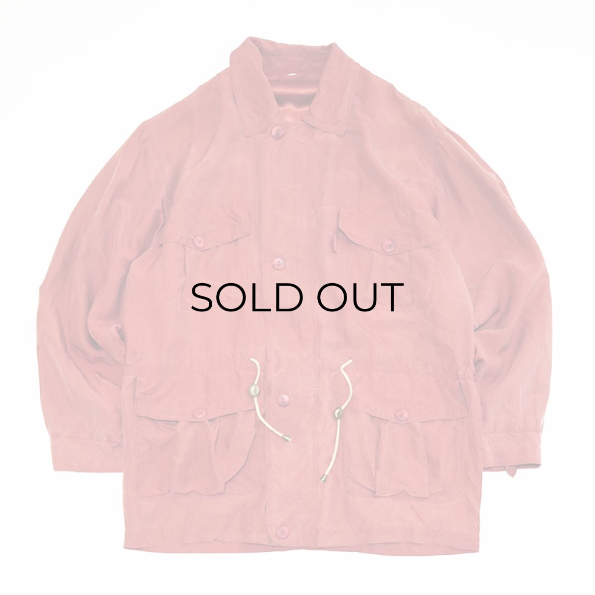 画像6: 80's NEW WEAR SILK SAFARI style HALF COAT (6)