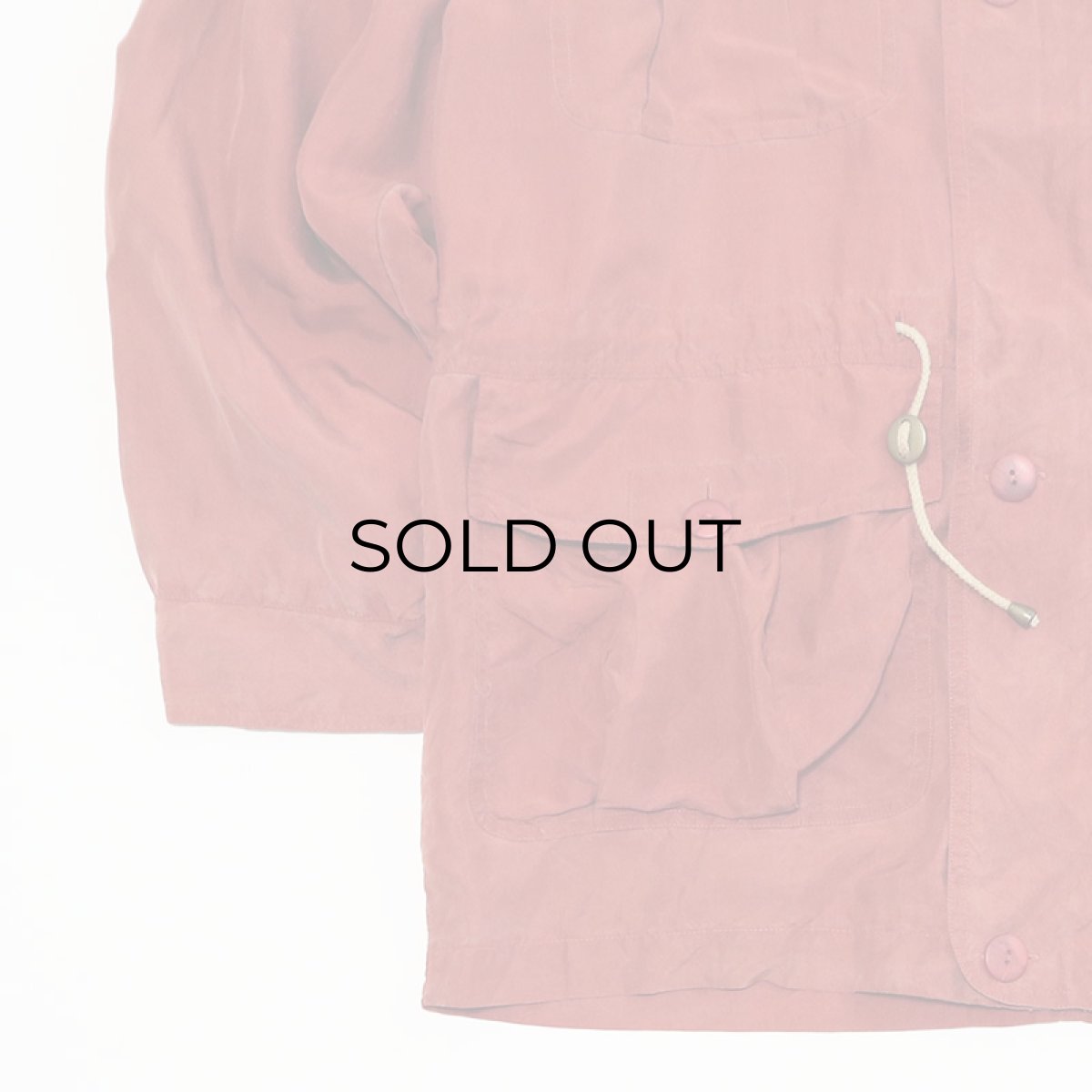 画像10: 80's NEW WEAR SILK SAFARI style HALF COAT (10)