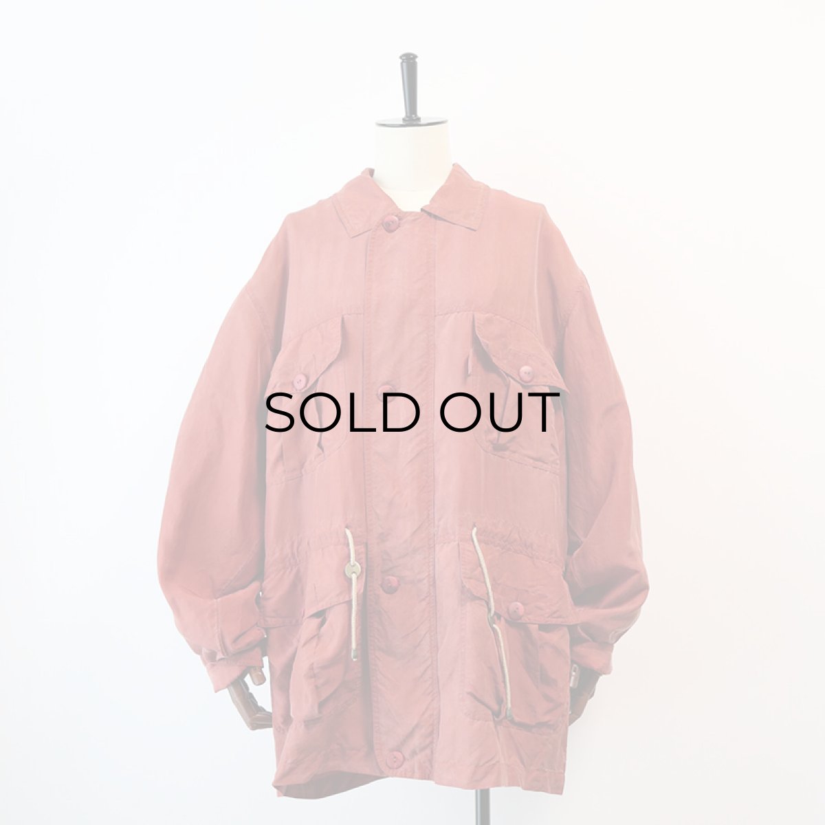 画像1: 80's NEW WEAR SILK SAFARI style HALF COAT (1)