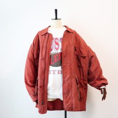 画像4: 80's NEW WEAR SILK SAFARI style HALF COAT (4)