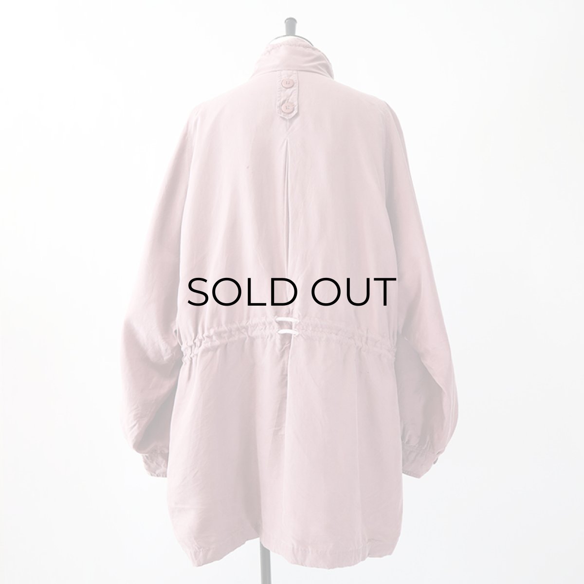 画像4: 80's C & A SILK STAND COLLAR HALF COAT (4)