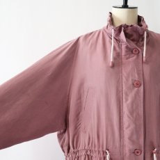 画像5: 80's C & A SILK STAND COLLAR HALF COAT (5)