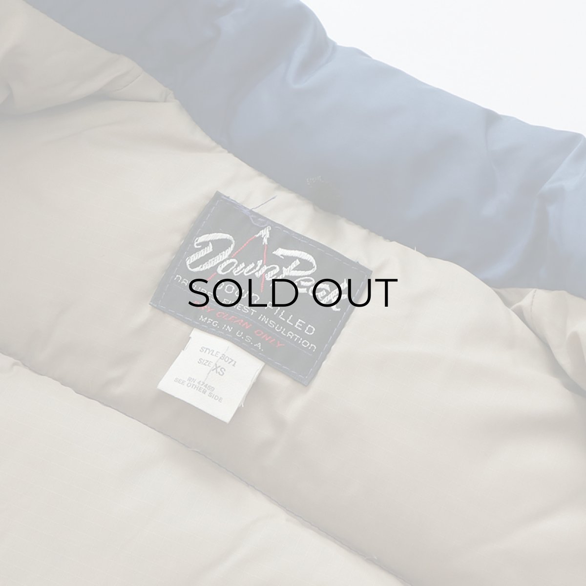 画像7: 80's Down Peak NYLON ZIP DOWN VEST (7)