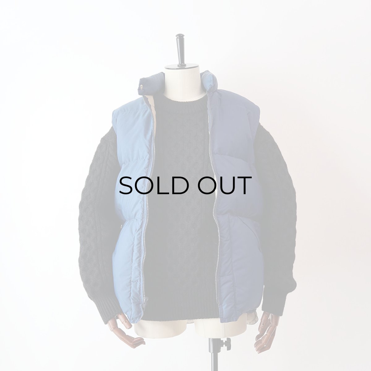 画像8: 80's Down Peak NYLON ZIP DOWN VEST (8)