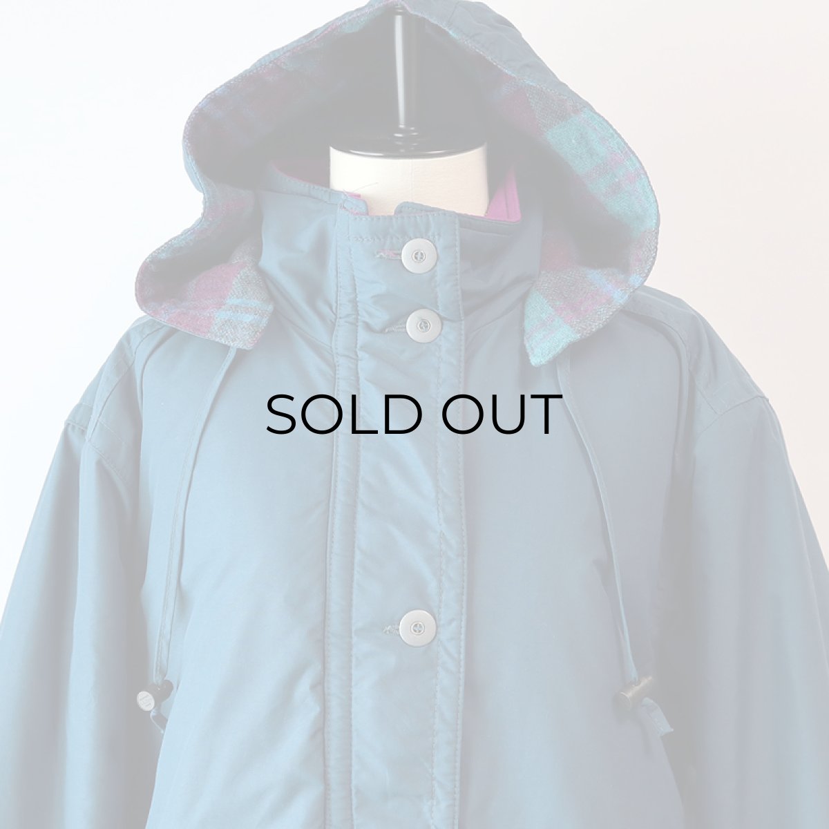 画像15: 〜90's L.L. Bean NYLON WOOL CHECK LINING PADDED OUDOOR COAT with HOOD (15)