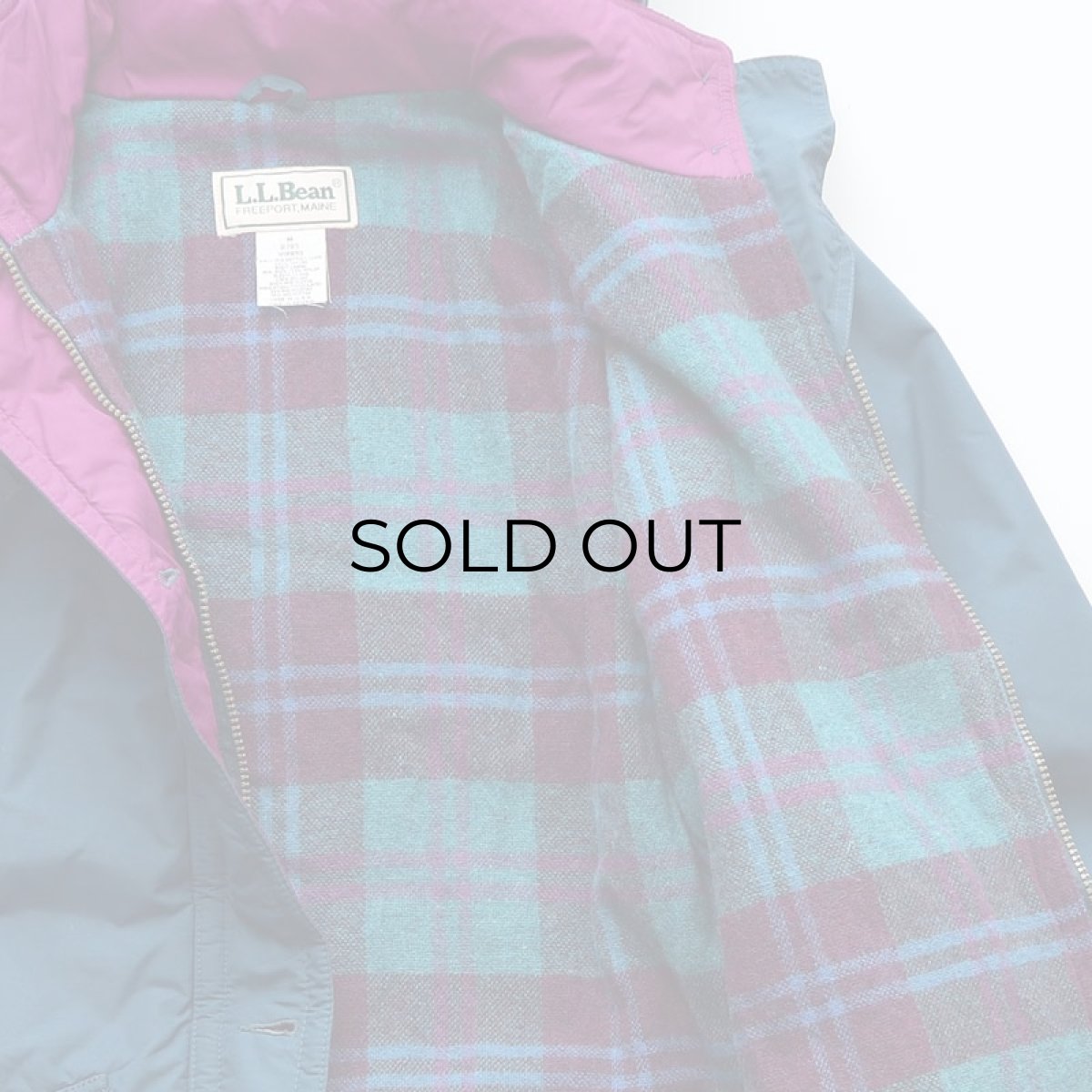 画像6: 〜90's L.L. Bean NYLON WOOL CHECK LINING PADDED OUDOOR COAT with HOOD (6)