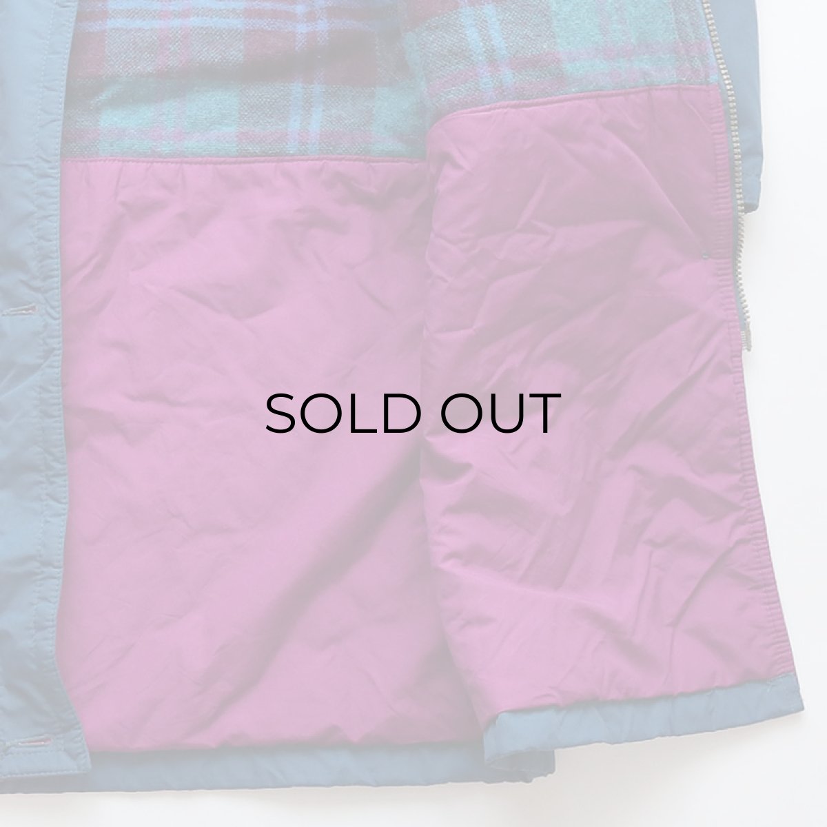 画像7: 〜90's L.L. Bean NYLON WOOL CHECK LINING PADDED OUDOOR COAT with HOOD (7)