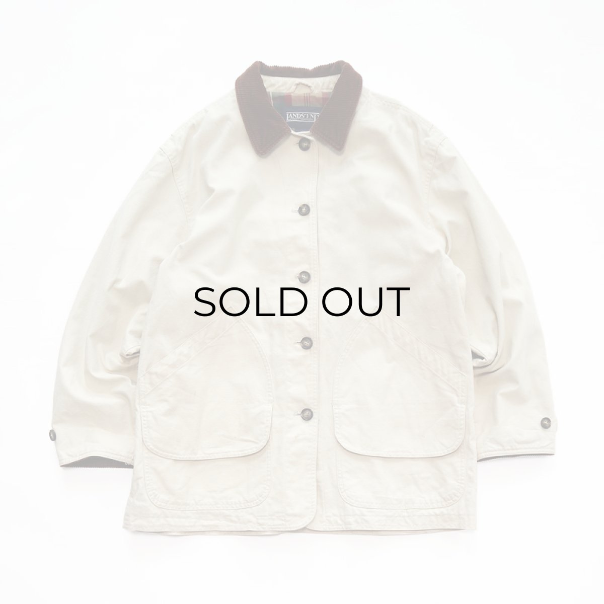 画像6: 〜90's LANDS' END COTTON CANVAS HUNTING style FIELD JACKET (6)