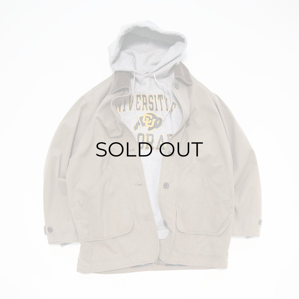 画像5: 〜90's LANDS' END COTTON CANVAS HUNTING style FIELD JACKET (5)