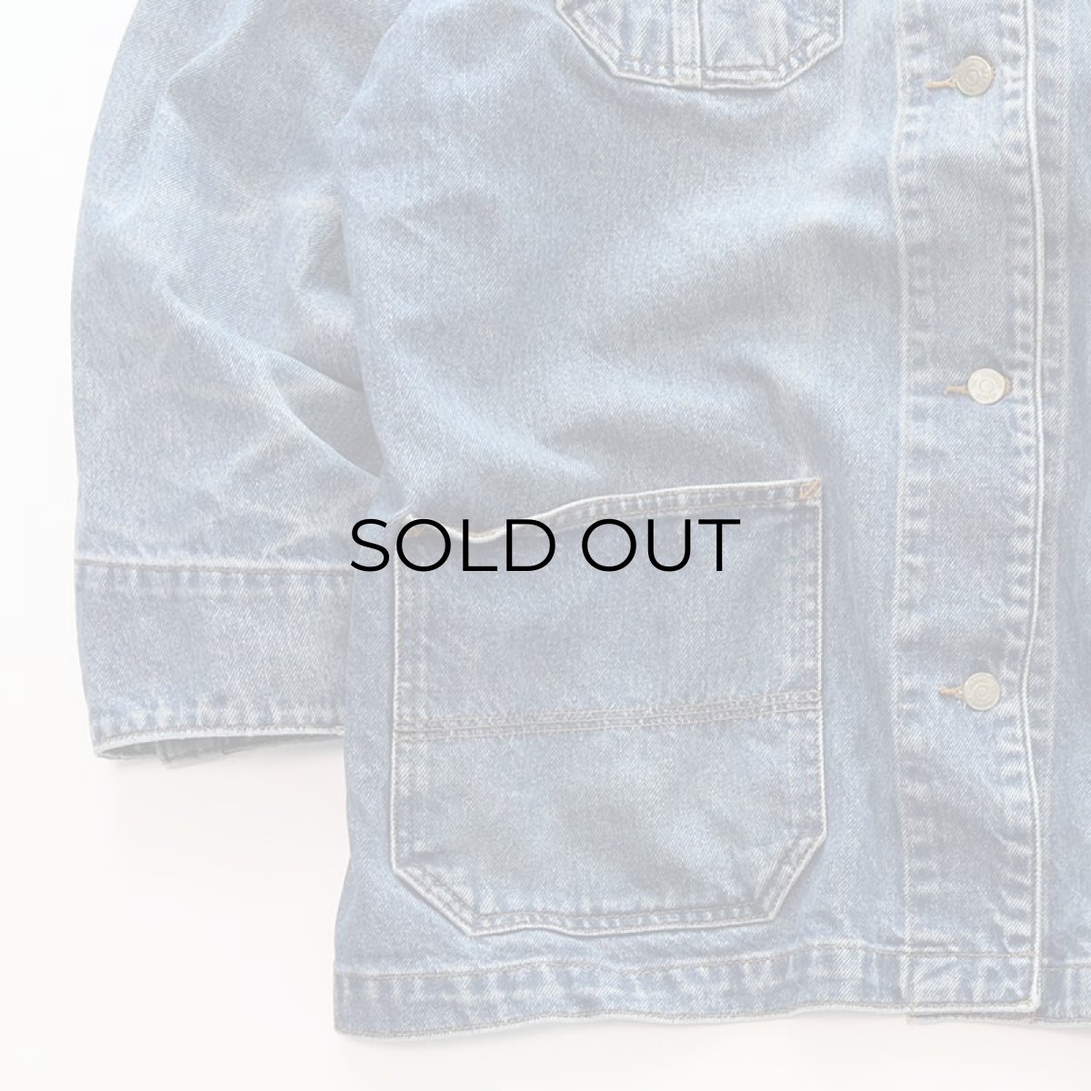 画像5: 90's RALPH LAUREN "LAUREN JEANS Co." COTTON DENIM CHORE JACKET (5)