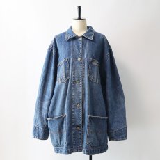 画像10: 90's RALPH LAUREN "LAUREN JEANS Co." COTTON DENIM CHORE JACKET (10)