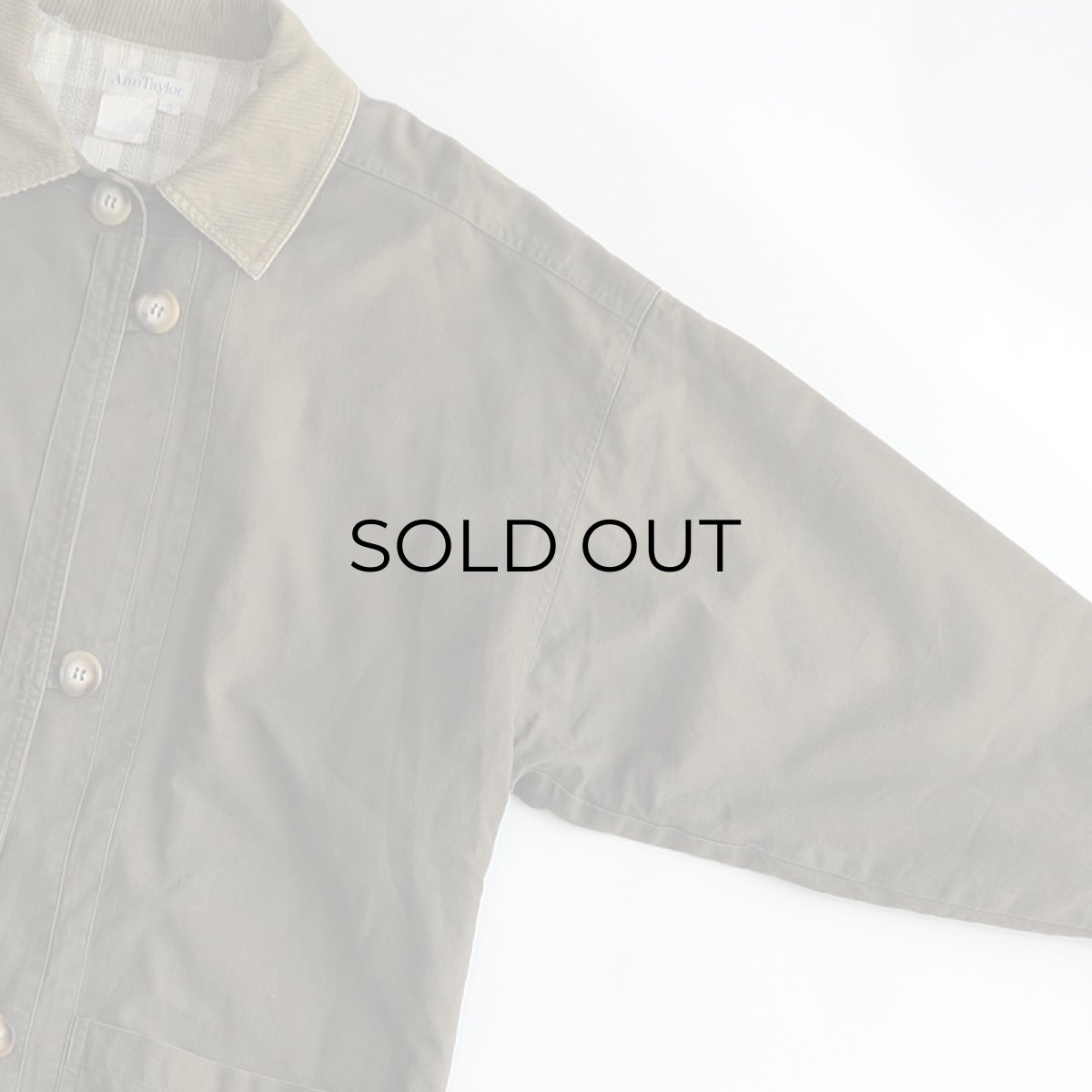 画像4: 80's AnnTaylor COTTON Lt. CANVAS WORK style JACKET (4)