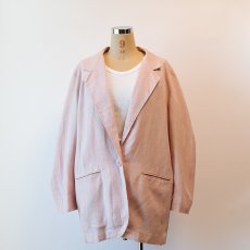 画像8: 80's Christy Girl RAYON LINEN PIN CHECK EASY JACKET "MADE IN USA" (8)