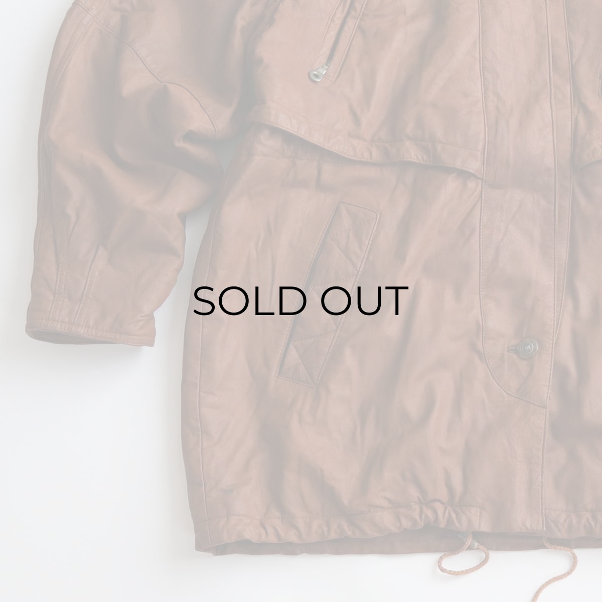 画像6: 80's UNKNOWN BRAND LEATHER WOMEN'S DESIGN HALF COAT (6)
