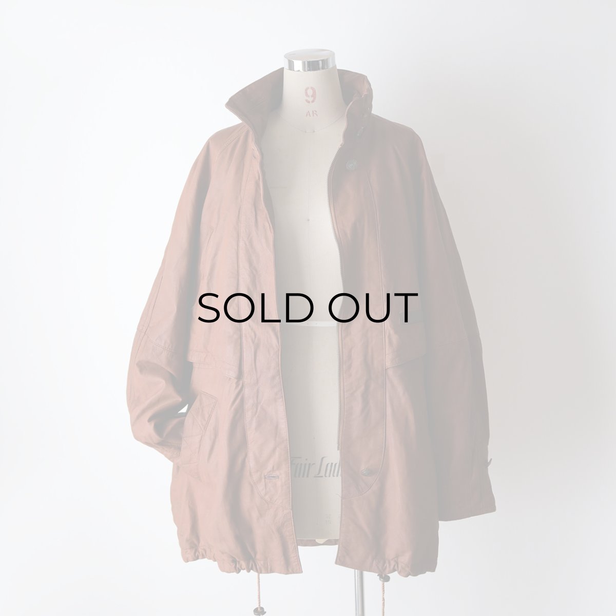 画像18: 80's UNKNOWN BRAND LEATHER WOMEN'S DESIGN HALF COAT (18)