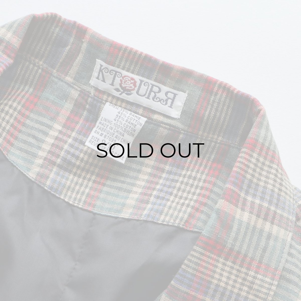 画像7: KTURR RAMIE COTTON CHECK W-BREASTED TAILORED JACKET (7)