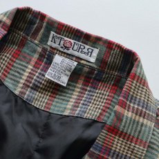 画像7: KTURR RAMIE COTTON CHECK W-BREASTED TAILORED JACKET (7)