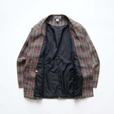 画像2: KTURR RAMIE COTTON CHECK W-BREASTED TAILORED JACKET (2)