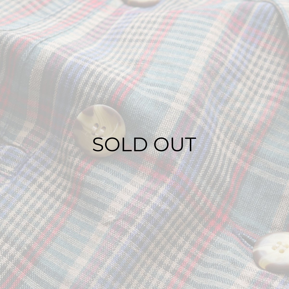 画像8: KTURR RAMIE COTTON CHECK W-BREASTED TAILORED JACKET (8)