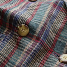 画像8: KTURR RAMIE COTTON CHECK W-BREASTED TAILORED JACKET (8)