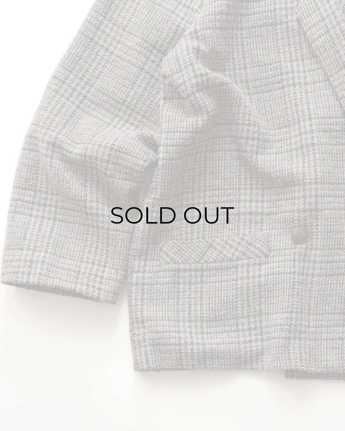 画像5: UNKNOWN BRAND WOOL NEP TWEED CHECK BIG SILHOUETTE TAILORED JACKET (5)