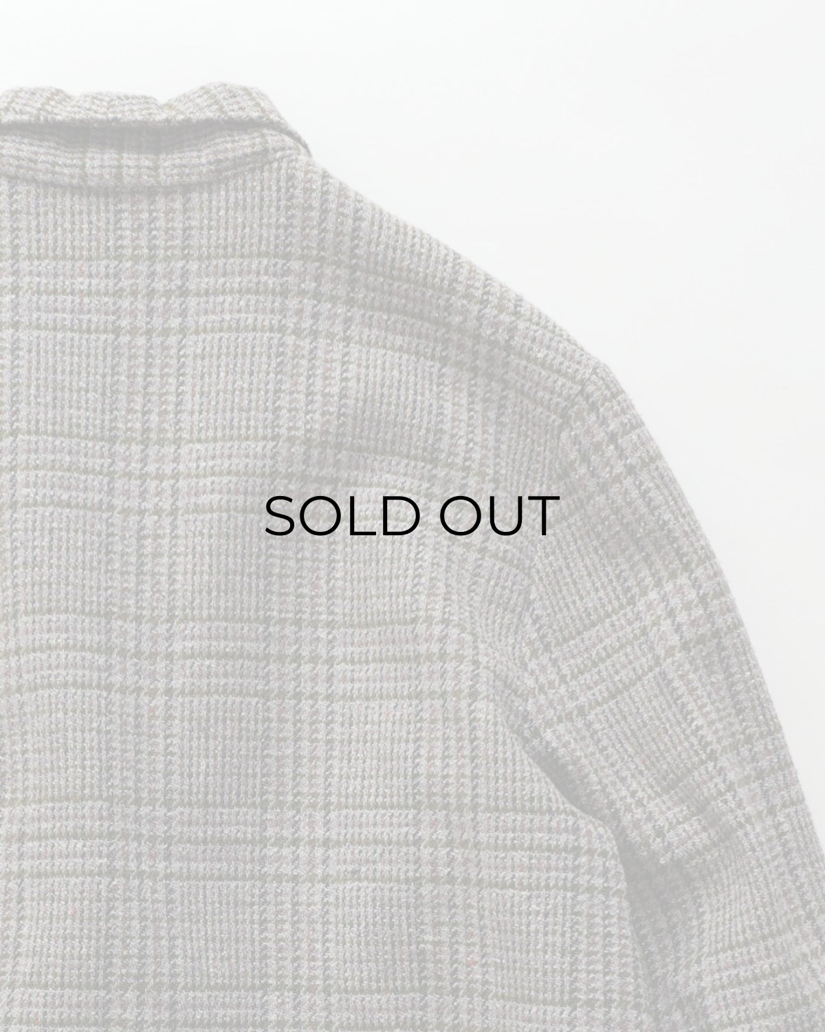 画像6: UNKNOWN BRAND WOOL NEP TWEED CHECK BIG SILHOUETTE TAILORED JACKET (6)