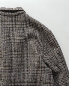 画像6: UNKNOWN BRAND WOOL NEP TWEED CHECK BIG SILHOUETTE TAILORED JACKET (6)