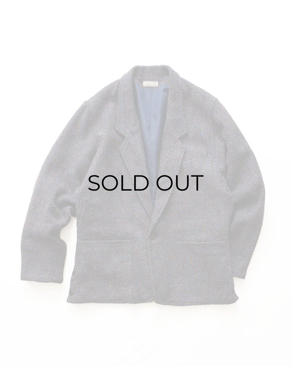 画像1: 〜80's Olivier Strelli WOOL TWEED DOLMAN SLEEVE TAILORED JACKET (1)