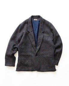 画像1: 〜80's Olivier Strelli WOOL TWEED DOLMAN SLEEVE TAILORED JACKET (1)